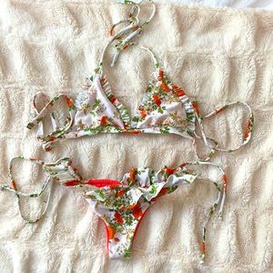 Lolli Swim Cheeky Floral Bikini EUC